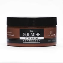 Gouache - Extra-fine - Terre de sienne brûlée - 211 - Sennelier - Pot de 100ml - Beaux-arts