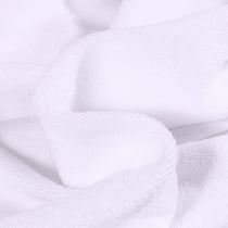 Tissu Jersey Velours Eponge Lua uni Blanc - Au mètre