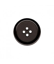 Carte de 4 boutons rebord 4 trous 15mm - Prym Noir