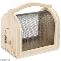 Boîte à insectes en pin - 11 x 7,5 x 10 cm