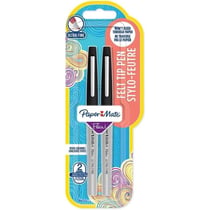 Lot de 2 stylos feutres d'écriture pointe ogive ultra fine 0.4 mm - Flair - Encre noire
