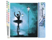 Peinture par Numéro Figured'Art - Ballet sous les Réverbères - Kit de Loisir Créatif DIY Numéro d'Art Complet - 40x50cm sans châssis en bois