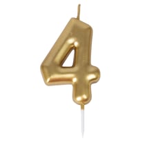 Bougie or - chiffre 4