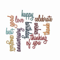 Matrices de découpe - Mots de célébration - 13 dies Thinlits - Tim Holtz - Sizzix