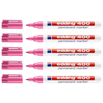 Marqueur permanent pointe fine 1 mm - EDDING - Rose - Lot de 5