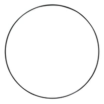 Anneau en métal rond noir Ø 30 cm