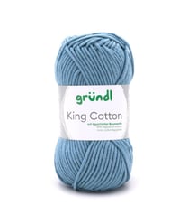 Pelote de Coton à tricoter KING COTTON - Grundl 37 Bleu