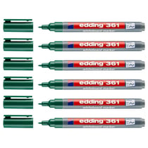 Lot de 6 marqueurs pour tableaux blancs - EDDING - Vert - Pointe 1 mm