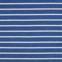 Tissu Jersey Eponge Poppy Rayures blanches sur fond Bleu