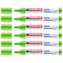 Lot de 6 marqueurs textiles permanents - EDDING - vert clair - 2-3 mm
