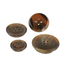 Lot de 3 boutons 4 trous imitation corne Marron