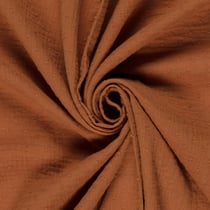 Tissu Double gaze Plumetis uni Brique