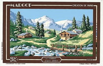 Canevas Pénélope Antique Le torrent 45x65cm