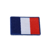 Ecusson thermocollant drapeaux brodé france 3cm x 4,5cm