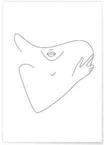 Affiche Line Art Face | A3 : 29,7x42cm