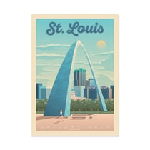 Affiche 30x40 cm - Saint Louis - Olahoop Travel Posters