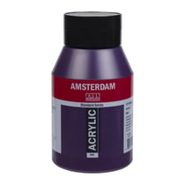 Bouteille 1000 ml - Peinture acrylique Amsterdam Standard Series - Violet Bleuâtre Permanent 568 - Semi-transparente.