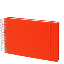 Semikolon 353023 Album à spirales Mini Mucho - 25 x 16 cm - Album photo, 90 pages blanc crème, livre photo, orange orange