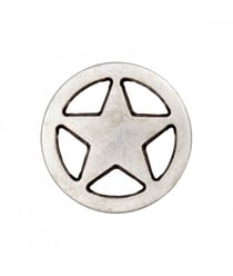 Bouton Étoile métal à queue 18mm - Prym Argent Antique gris