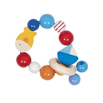 Hochet en bois bateau poisson