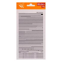 Lettres alphabet et Chiffres Transfert Noir 3mm Sans empattement