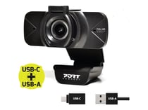 PORT Connect Caméra WEBCAM FULL HD 1080P microphone USB-A & USB-C