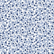 Tissu Coton imprimé Fleuris Giorgio sur fond Blanc