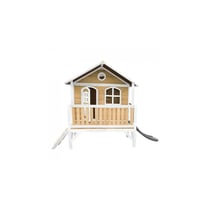 AXI Classic Stef Maisonnette marron blanc Toboggan Gris - Axi House