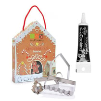 Coffret Découpoirs Maison en pain d'épices + Stylo glaçage noir