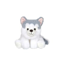Peluche - Peluche Floppy Choopy Husky Gris et Blanc – 22 cm
