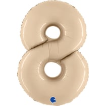 Ballon Géant Chiffre 8 Satin Cream (102 cm)