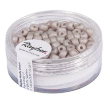 Silk - Bead Rocailles en verre, 4mm ø, brun taupe, Boîte 120 pièces