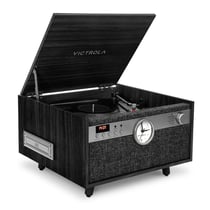 Platine vinyle Victrola music center 6 en 1 century avec horloge noir