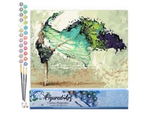 Peinture par Numéro Figured'Art - Ballerine Moderne - Kit de Loisir Créatif DIY Numéro d'Art Complet - 40x50cm sans châssis en bois