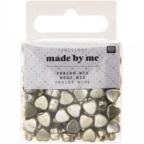 165 perles coeur 5 x 7 mm - doré