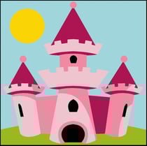 Kit Canevas Soudan Chateau de Princesse 20x20 cm