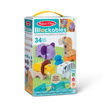 Blockables Les Animaux de la Savane Melissa & Doug - 34 pièces en bois FSC - A partir de 2 ans