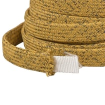 Bobine 20m tresse chinée pour anses de sacs 16mm moutarde