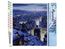 Peinture par Numéro Figured'Art - Toits de Paris - Kit de Loisir Créatif DIY Numéro d'Art Complet - 40x50cm sans châssis en bois