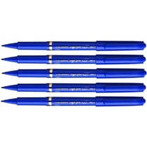 5 feutres d'écriture Sign Pen Uni Ball bleu pointe fine