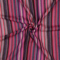 Tissu Crochet ajouré rayé Violet
