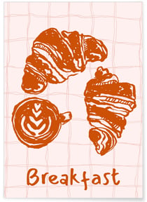 Affiche Breakfast | A3 : 29,7x42cm