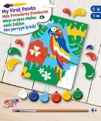 Tableau peinture au numéro pour enfant Paco le perroquet