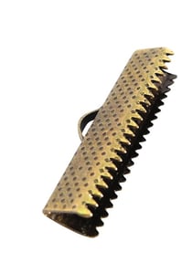 Embout fermoir pour ruban et miyuki 25mm Bronze x10