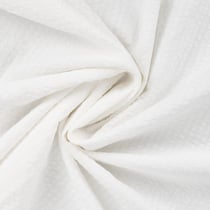 Tissu Seersucker Coton uni Blanc