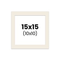 Passe-partout - Blanc cassé - 15x15cm - Photo 10x10cm - Pour cadre - Encadrement