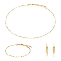 Collier, bracelet et boucles d'oreilles Elyssa en Pierres de Lune