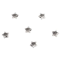 Perle métallique Étoile 5mm ø - argenté