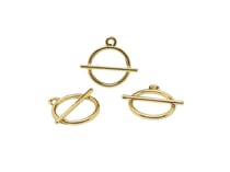 4 Breloques rondes géométriques -  20*19mm -  doré
