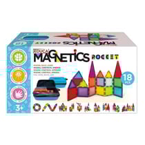 Mallette 18 pièces magnétiques, blocs construction - magnetics pocket - educa - 20271 - panneaux, tuiles